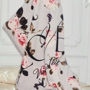 Victoria’s Secret love floral Sherpa blanket